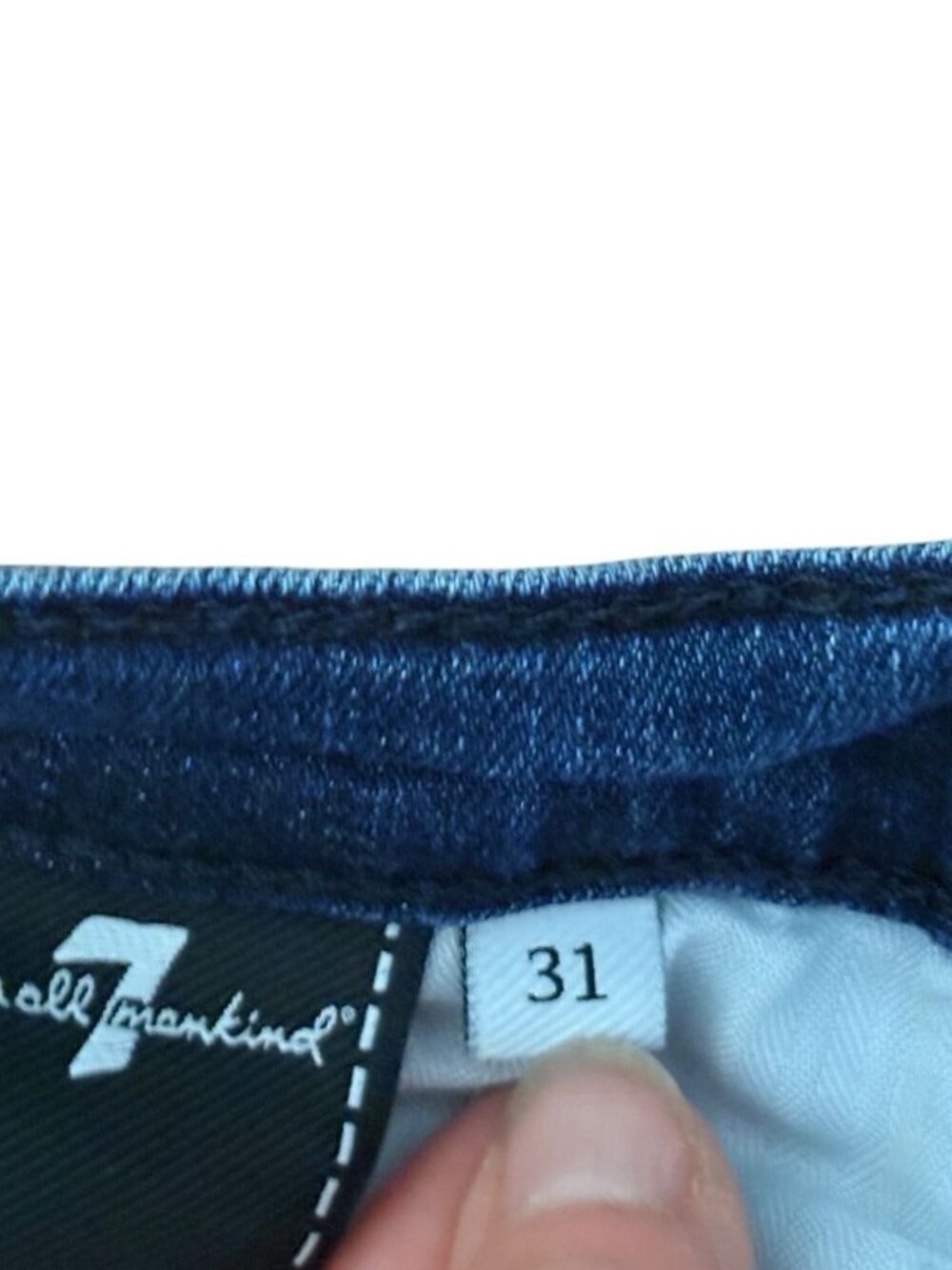 7 For All Mankind Dojo Jeans Mid Rise Flare Lake Blue 2000s Trend - Picture 7 of 7